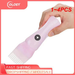 1~4PCS Colors Hair Dye Applicator Brush Bottles Dyeing Shampoo Bottle Oil Comb Hair Dye Bottle Applicator Hair Coloring Styling