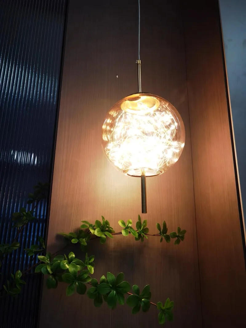 Description Picture 6 of itemLed Star Pendant Light Glass Hanging Lamp Bedroom Bedside Kitchen Restaurant Island Ceiling Chandeliers Modern Luminaire Home