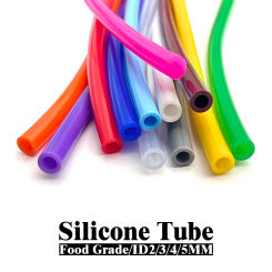 ID 2 3 4 5mm Colorful Food Grade Silicone Soft Hose Pipe Tubing Odorless Safe for Drink Machines/Home Brewing/Bakery/Dishwasher