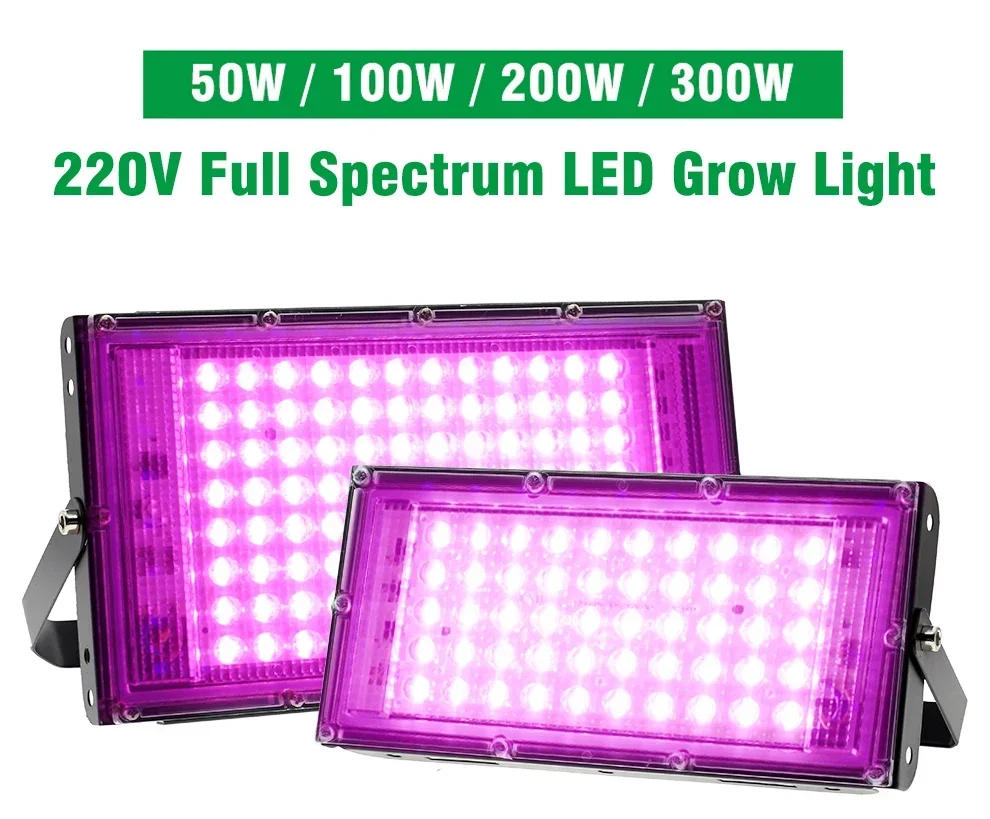 Description Picture 3 of itemLED Grow Light Full Spectrum Phyto Lamp AC 220V 50W 100W 200W 300W For Greenhouse Hydroponic Plant Growth Lighting With EU Plug