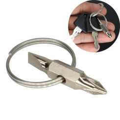 Portable Key Ring Keychain Screwdriver Multifunction Repair Tool Phillips Slotted Screwdriver Pocket Gadget Screw Removal Tools