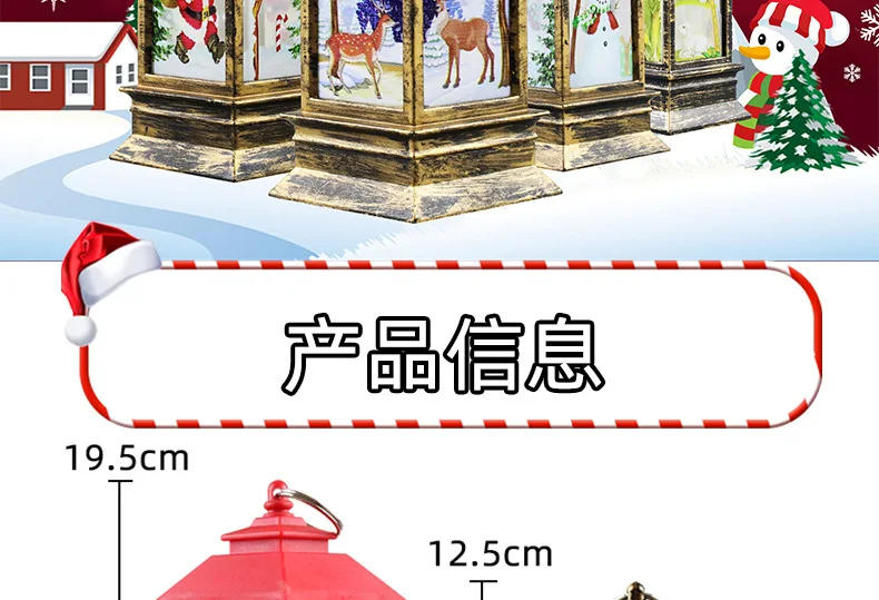 Description Picture 4 of itemChristmas Lantern Light Merry Christmas Decorations for Home Christmas Tree Ornaments 2024 Navidad Xmas Gifts New Year 2025