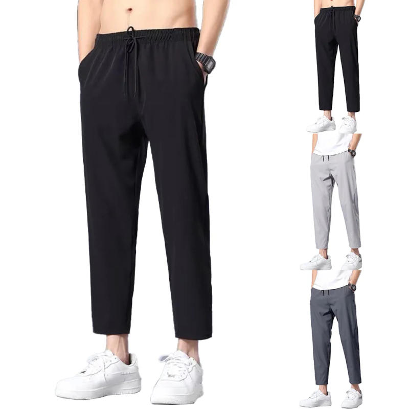 Description Picture 2 of itemGet Active with Mens Sweatpants, Stretch Active Track Joggers with Pockets, Ideal for Gym Workouts, Black/Light Grey/Dark Grey