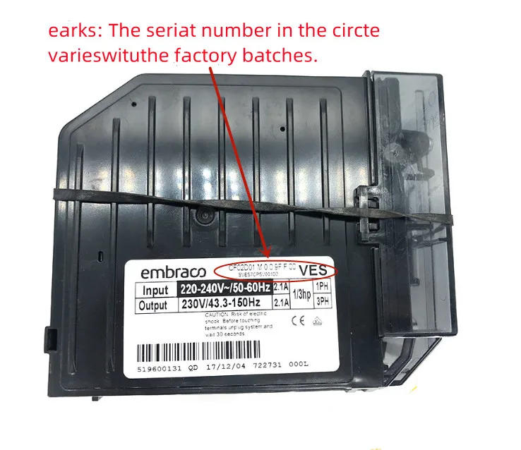 Description Picture 2 of itemEmbraco CF02D01 M Refrigerator Parts Compressor Inverter Drive Control board for Candy Inverter Fridge