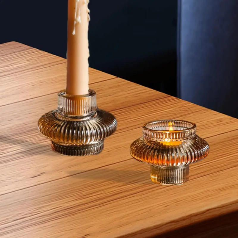 Description Picture 2 of itemTaper Candle Holders Tealight & Votive Candle Holders Romantic Trendy Double Sided Candle Holder For Table Centerpieces