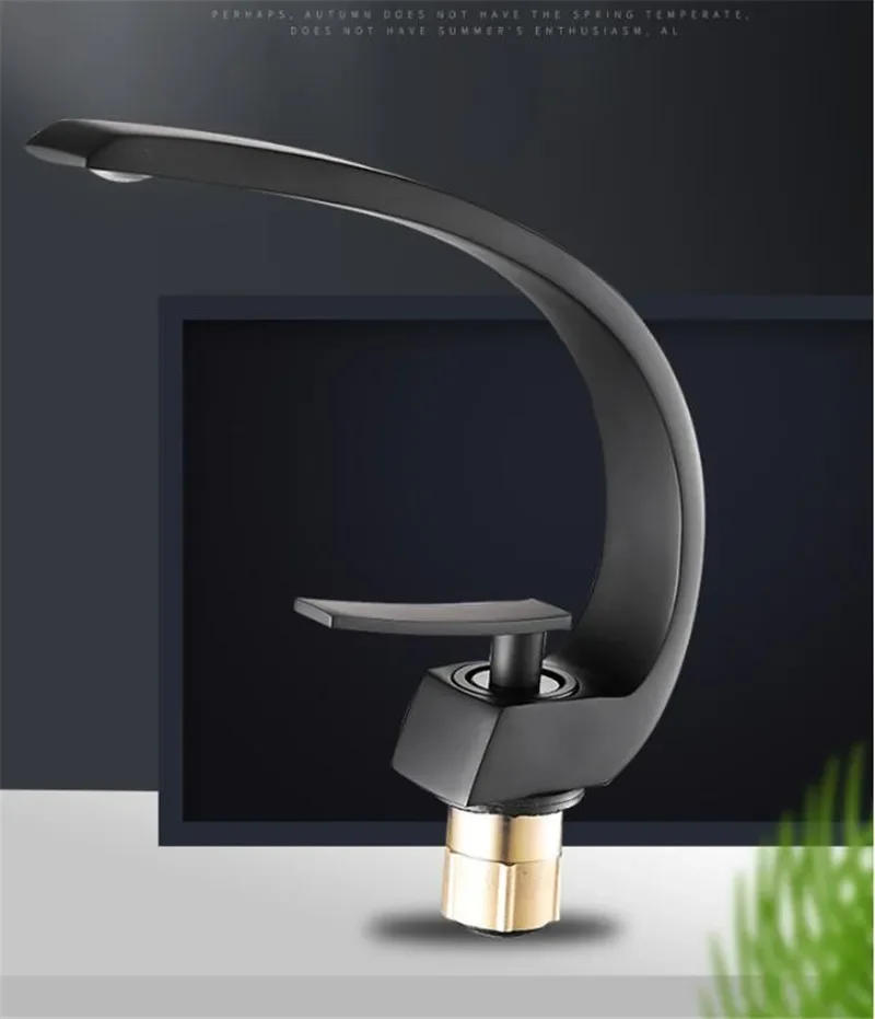 Description Picture 5 of itemBasin Faucet Gold Bathroom Mixer Tap Rose Gold Wash Nickel Lavotory Brass Hot and Cold Waterfall