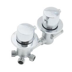 4 Ways Water Outlet Cold And Hot Intubation Brass Diverter Shower Faucets Mixer Valves Bathroom Screw Thread Faucet