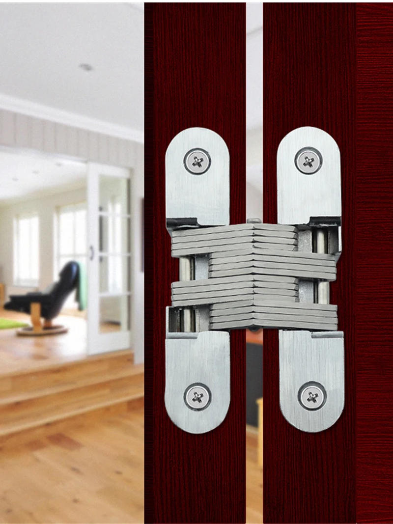 Description Picture 4 of itemCross Hinge High-quality Stainless Steel 180 Degree Concealed Hinge Folding Door Hinge Invisible Hinge 경첩 힌지 Bisagras Visagras