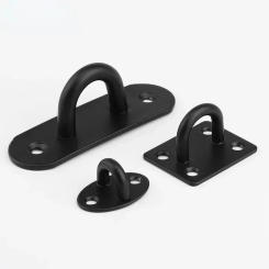 Thickened Stainless Steel Hooks Black Solid Hook U-type Ceiling Hooks Ceiling Fan Load-bearing Fixed Hooks Household Hooks
