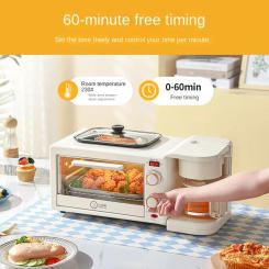 Breakfast machine Home Mini mini oven Multi-functional 3-in-1 coffee sandwich toaster