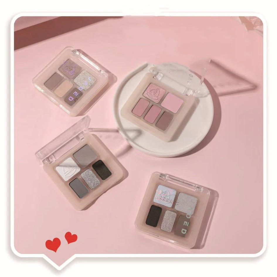 Description Picture 2 of itemMini 5-Color Eye Shadow Palette Low Saturation Matte Glitter Brown Earth Color Pearly Pigment Eyeshadow Lasting Eye Makeup