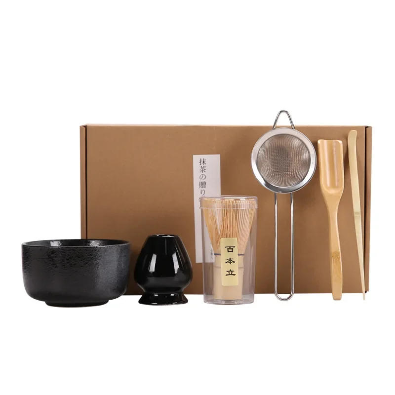 Description Picture 2 of item4PCS/6PCS/7PCS Japanese Matcha Blender Set with Bamboo Whisk Matcha Brush Teaspoon Kiln for Beverage Shop DIY Tea-Making Tools