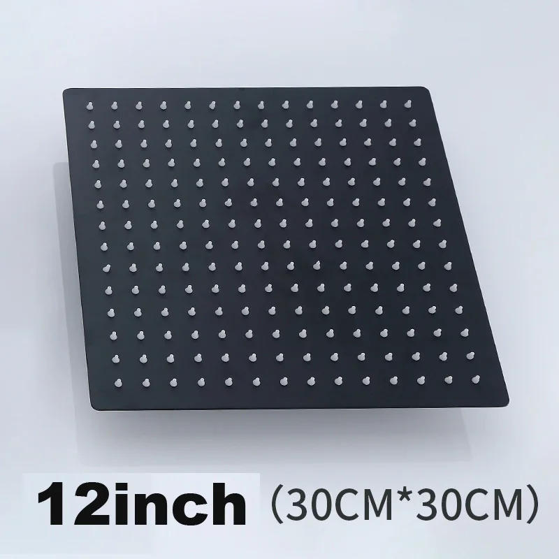 Description Picture 3 of item30cmx30cm Black Rain Shower Ultra Thin Rain Shower Head with Arm & Chuveiro Ducha 40cm Arm.Accessorie Banheiro