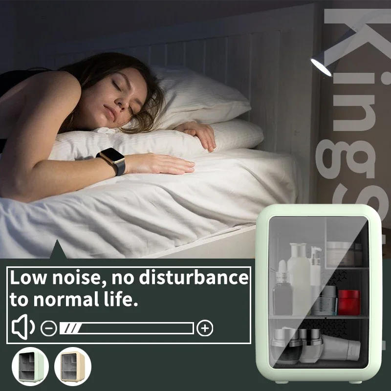 Description Picture 6 of item9L Car Refrigerator Beauty Cosmetics Fridge Car Home Dual-Purpose Air-Cooled Semiconductor Transparent Magnetic Suction Door