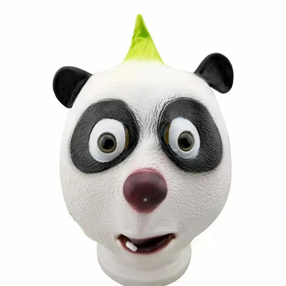Description Picture 5 of itemAnimal Head Mask Costume Party Unicorn Horse Panda Luminous Head Mask Latex Funny Zoo Prop Full Face Covering Helmet Headgear