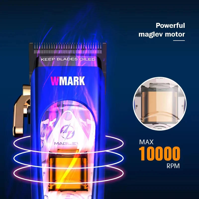 Description Picture 5 of itemNew WMARK NG-9004 Hair Clipper For Men,MAGLEV motor 10000RPM,Hair Cuter Machine,Cordless Rechargeable Edgers Clippers Household
