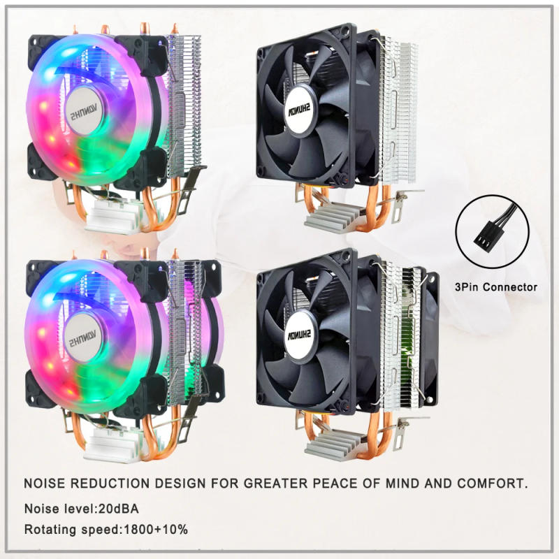 Description Picture 3 of itemIWONGOU X99 Processor Cooler LGA2011 2 Heatpipes Radiator 90mm RGB Fan 3Pin Cooling CPU for Intel LGA 2011/1366/1700/AMD/1156