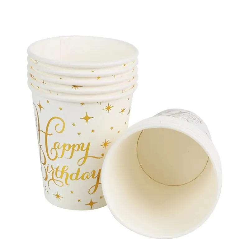 Description Picture 6 of itemDisposable Tableware Set Paper Plate Cup Kids Adult Wedding Birthday Party Decoration Rose Gold Girl Kids Baby Shower