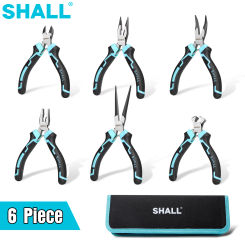 SHALL Mini Pliers Set 6-Piece Small Pliers Tool Set for Making Crafts Electronic Repairing & Jewelry with Pouch