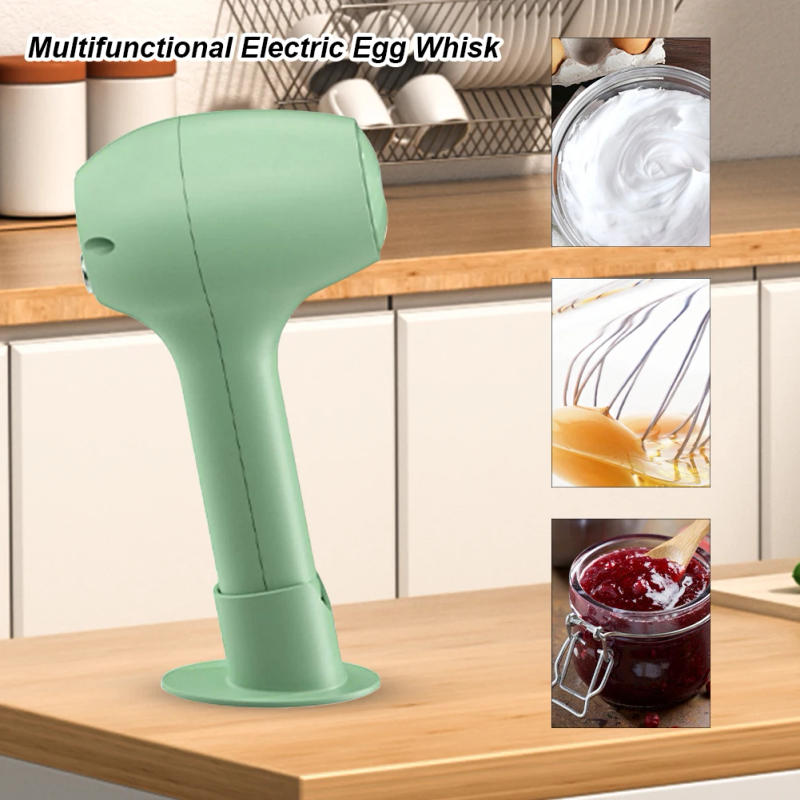 Description Picture 6 of itemElectric Small Hand Mixer One-Button Start Wireless Egg Beater with Stainless Whisks for Baking Whipping Eggs Butter Cream Tools