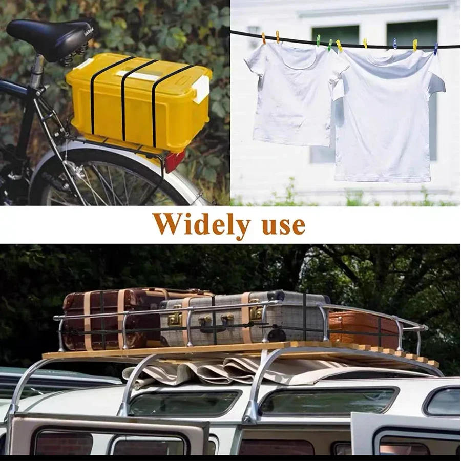 Description Picture 6 of itemBungee Cords with Carabiner Heavy Duty Bungee Straps Elastic Rope for Luggage Rack,Cargo,Camping,Tent,Bike Transporting