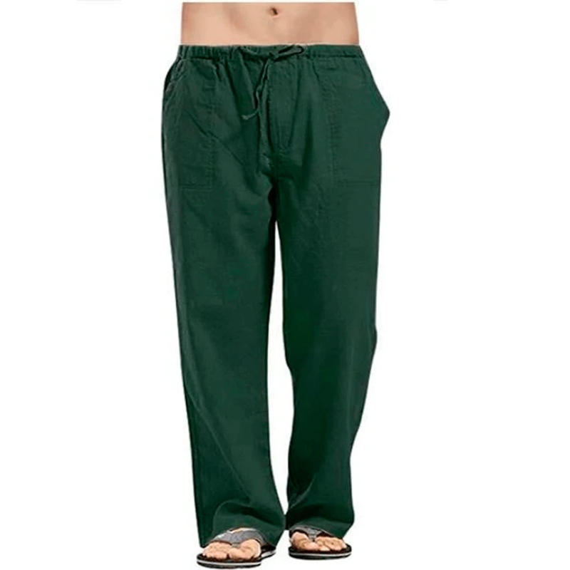 Description Picture 5 of itemCotton and Linen in Stock Oversized Men's Pants with Breathable and Sweat Absorption, Basic Casual Wide Leg Pants