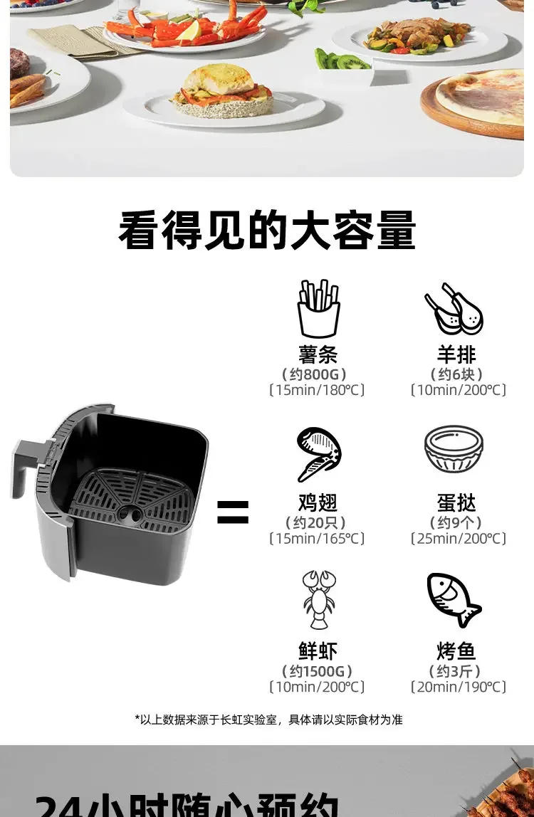 Description Picture 5 of itemChanghong air fryer household smart reservation large-capacity all-in-one oven multi-functional visual small electric fryer