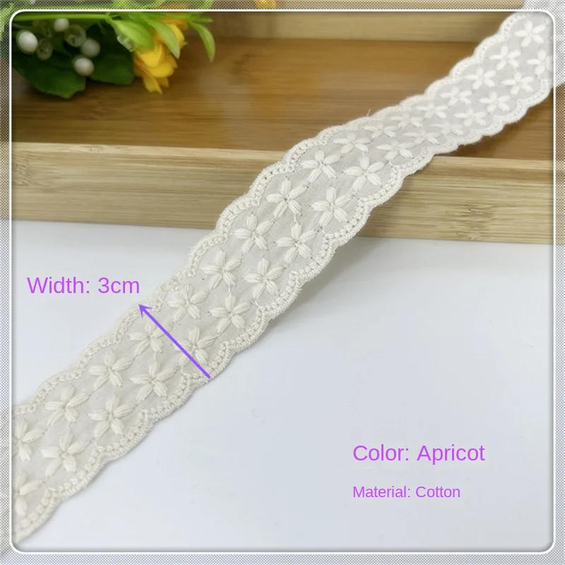 Description Picture 3 of itemLace Fabric  Yards Multicolour 3cm Star  Lace Skirt Children's Lolita Skirt Cuff Collar Black Craft Ribbon Trim Sewing Cotton