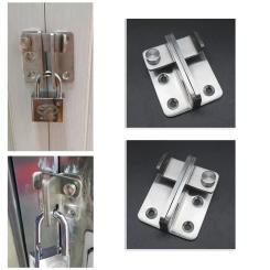 1PC Door Lock Free Punching Wardrobe Door Bolt Latch Drawer Lock Safety Stainless Steel Silver Door Bolt