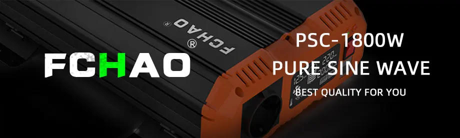 Description Picture 2 of itemFCHAO 3600W Solar Panel Inverter Pure Sine Wave 12V 24V To 220V Car Power Converter Supply Solar Power LCD Display For RV Truck