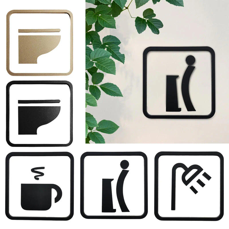 Description Picture 5 of itemIdentification Sign Cafe Acrylic Home Door Sign Wall Plaque Decor Signage for Work Commercial Shopping Restroom Parking Hotel