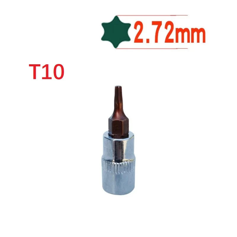 Description Picture 6 of item1pc Torx Screwdriver Sockets Bits 1/4'' Hex Shank Drive Socket Wrench Adapter Hand Tools T8/T10/T15/T20/T25/T27/T30/T40
