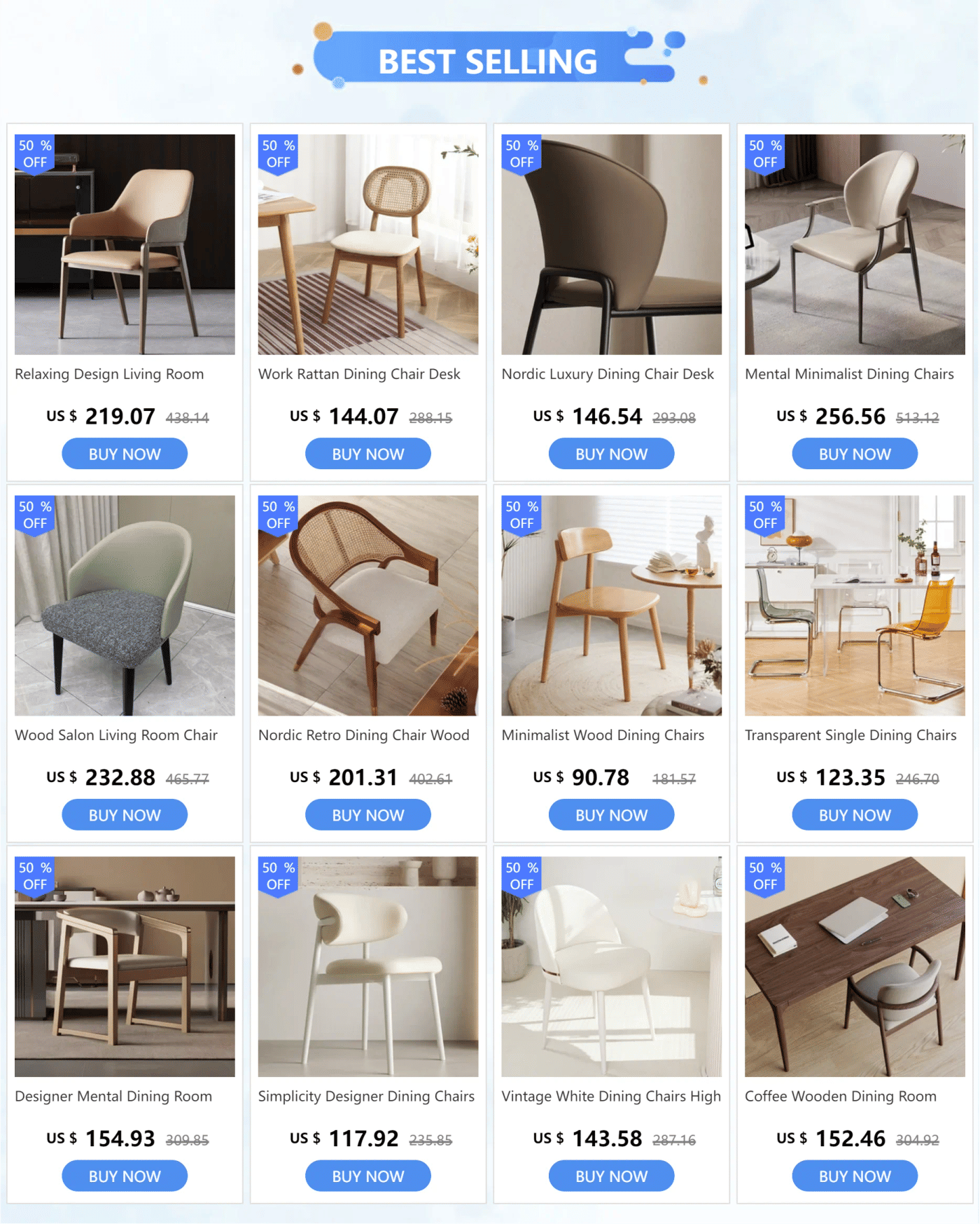 Description Picture 2 of itemLounge Vanity Dining Room Chairs Office Single Gamer Home Kitchen Chair Wooden Design Chaises Salle Manger Furniture XR50CY