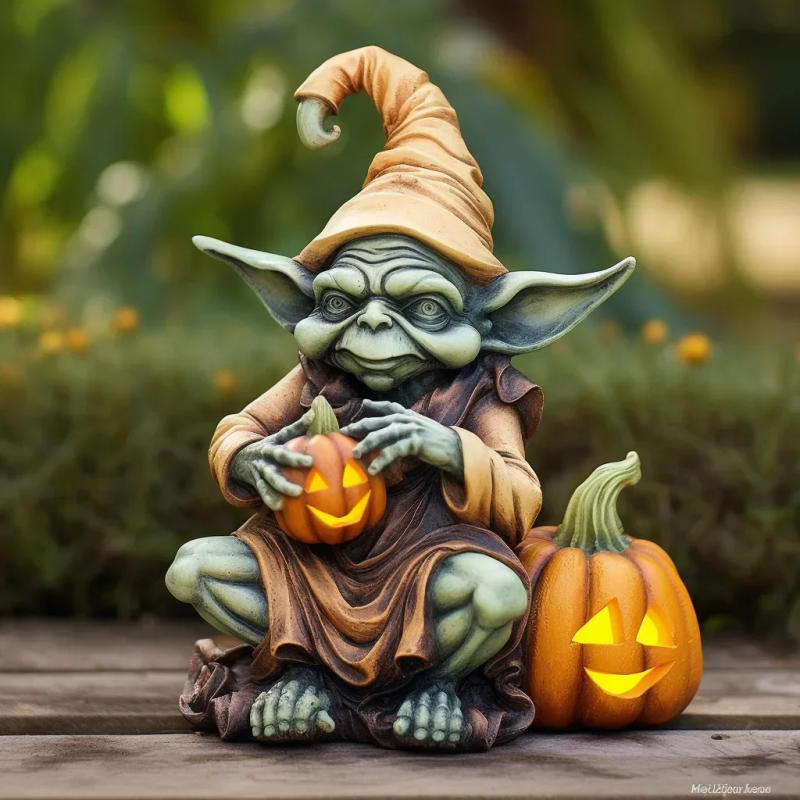 Description Picture 4 of itemHalloween Pumpkin Garden Decoration Vampire Ornament Cute Ghost Landscape Resin Cartoon Crafts Outdoor Statues Sculptures