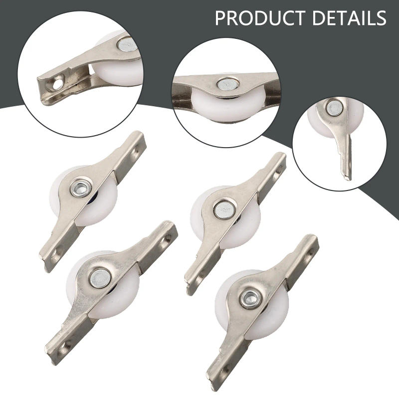 Description Picture 6 of item4pcs  Cabinet Door Pulleys Wardrobe Door Roller Nylon Sliding Door Wheel Window Pulley Furniture Door Roller Hardware