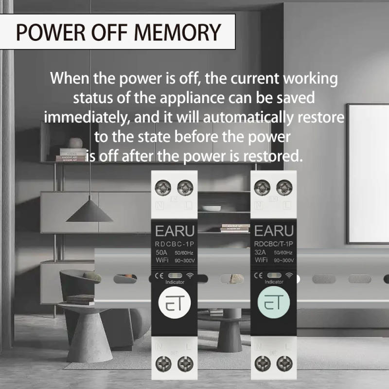 Description Picture 5 of itemWIFI Circuit Breaker Smart Time Timer Relay Switch Voice Remote Control Tuya eWeLink APP Smart Home for Amazon Alexa Google Home