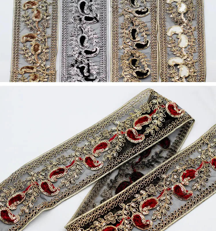 Description Picture 5 of itemVintage Embroidered DIY Apparel Sewing Fabric National Style Needlework Handmade Clothing Fabrics Patchwork Home Decoration New