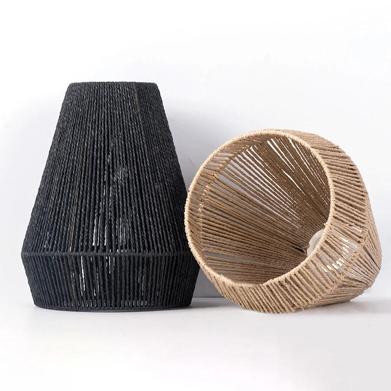 Description Picture 6 of itemModern Woven Pendant Light Fixtures Farmhouse Hanging Lamp Handwoven Rattan Basket Shade For Kitchen Island Dining Room Hallway