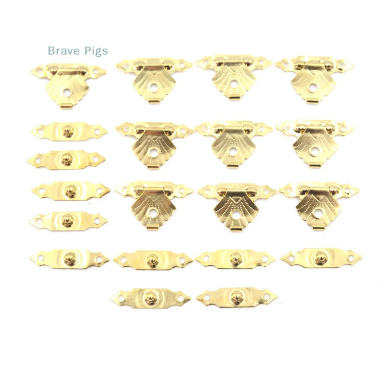 Description Picture 6 of itemAntique Wooden Case Hasp Jewelry Gift Box Decorative Hasp Latch For Furniture Jewelry Gift Box Decorative Hasp Latch Antique