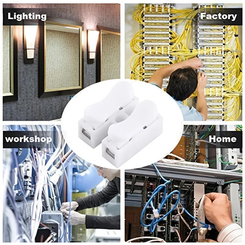 Description Picture 5 of item20/50Pcs No Solding Quick 1P 2P Cable Wire Connector No Screw Terminal Block Spring Clamp