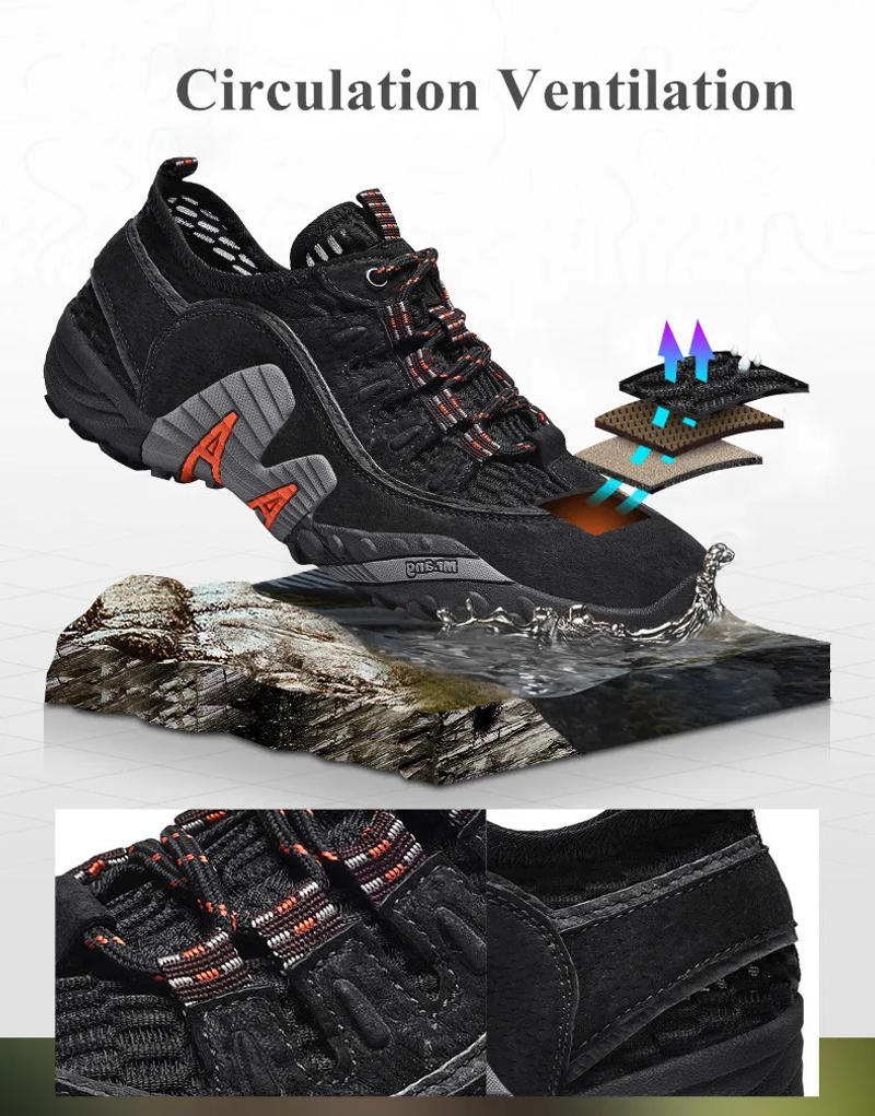 Description Picture 3 of itemMen Hiking Shoes Mesh Breathable For Men SoftSport Shoes Men Sneakers Outdoor Climbing Shoes