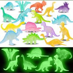13/16pcs Mini Luminous Dinosaurs Glow In The Dark Dino Toys Treat Kids Birthday Party Favors Boy Girl Gifts Pinata Fillers