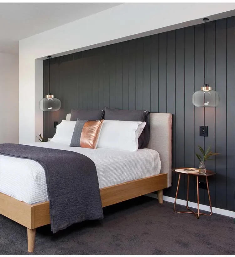 Description Picture 4 of itemNordic Style Glass LED Chandelier Minimalist Home Decoration Lamp for Bedroom Dining Room Hanging Pendant Light Ceiling Fixture