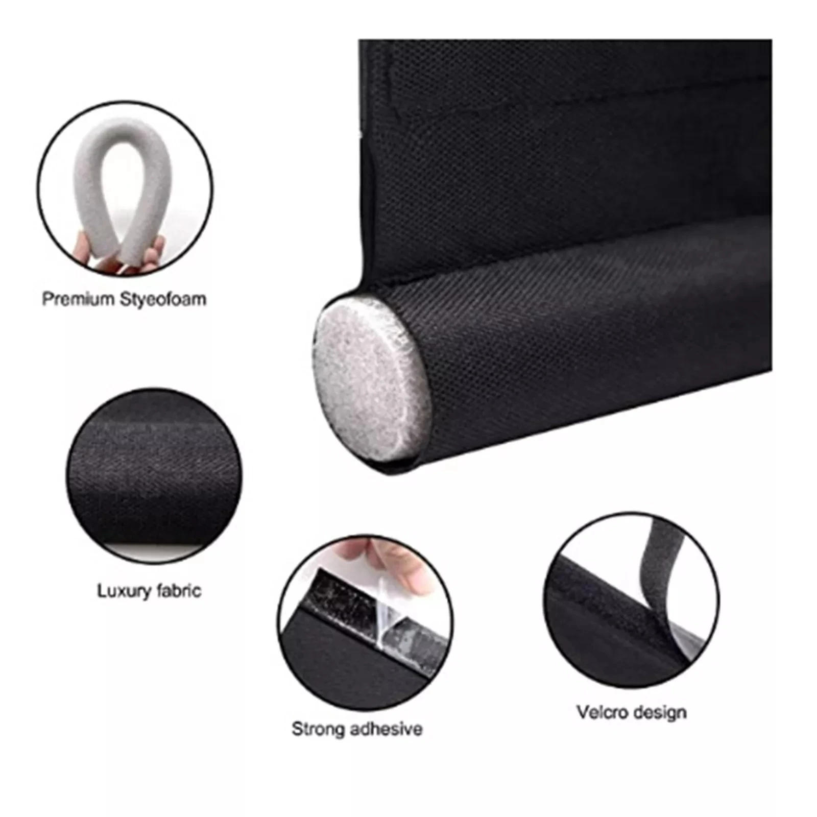 Description Picture 5 of itemSingle Side Self Adhesive Soundproof Tape Leather Weatherstrip Door Sweep for Bedroom House Draft Blocker Isolator Tochtstrip