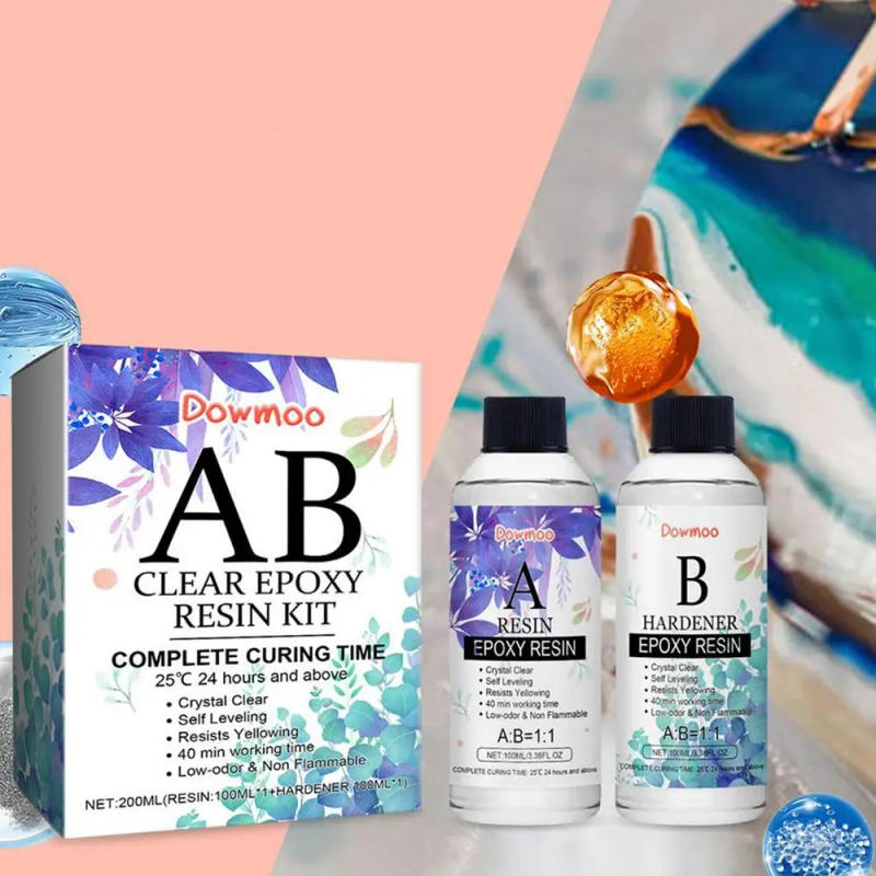 Description Picture 4 of itemResin Epoxy 1:1 Clear AB Crystal Clear Resin Glue For DIY Resin Crafts Jewelry Making Accessories 100ml A Glue & 100ml B Glue