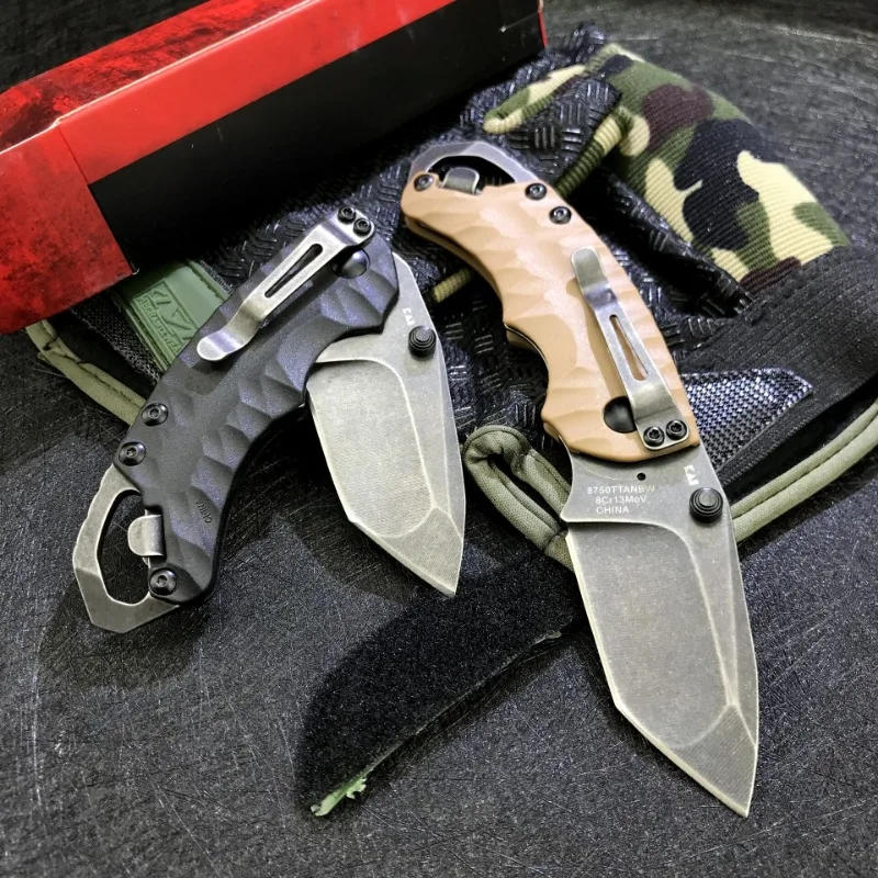 Description Picture 4 of itemKS 8750 Mini EDC Folding Knife 8Cr13Mov Blade Nylon Fiber Handle Combat Tactical Hunting Camping Survival Utility Pocket Knives