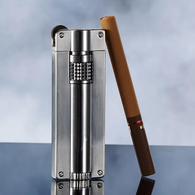 Description Picture 4 of item2025 New JOBON Creative Metal Outdoor Windproof Butane Gas Lighter Straight Blue Flame Turbo Torch Jet Cigar Lighter Men's Gift