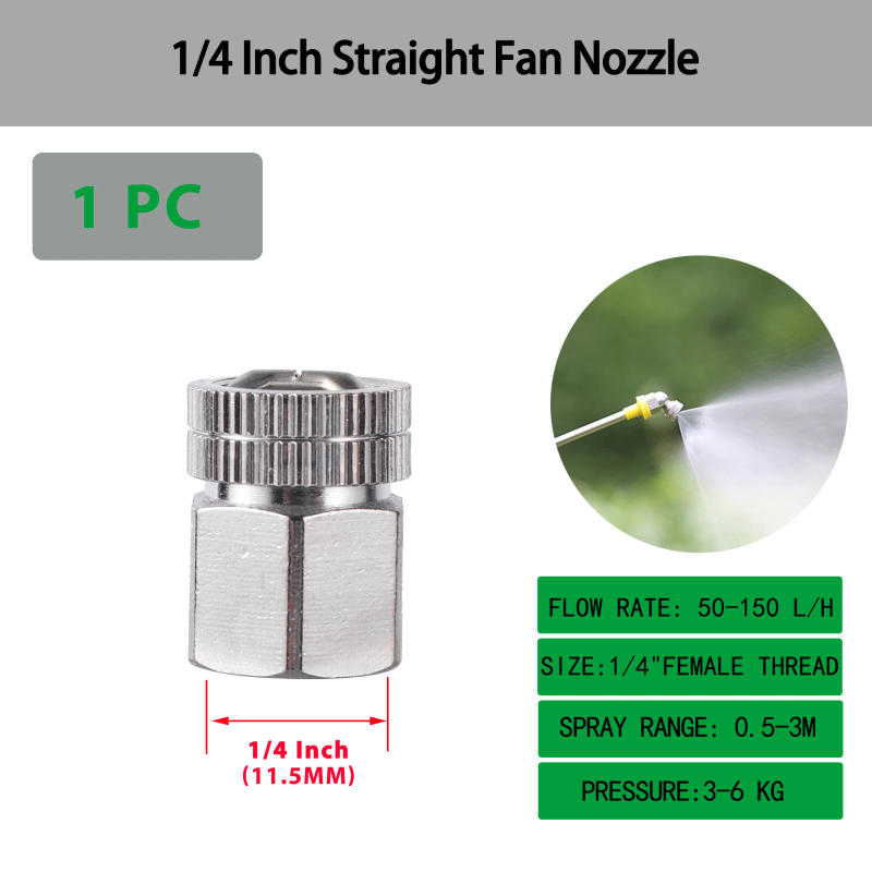 Description Picture 6 of item1/2 1/4 Inch Irrigation Fan Nozzle Atomizing Nozzle High Pressure Sprayer For Greenhouse Landscaping Agriculture Dust Removal