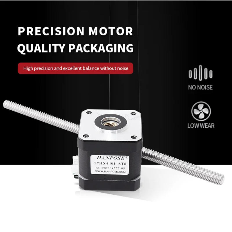 Description Picture 6 of itemNEMA17  42 through-type stepper motor 1.7A 40N.CM 400MM 4lead 40mm 42HA40-T8*8 motor for CNC worm wheel edging machine