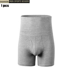 1Pcs Men's Large Size Underwear Cotton High Waist Abdominal Compression Extension Enlargement Wear Resistant Leg Insulation